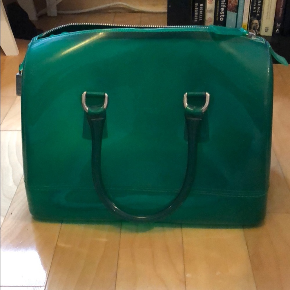Green Furla Jelly Bag